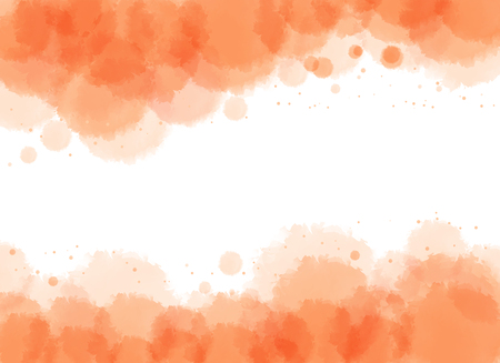 Watercolor background in orange tone illustrationのイラスト素材