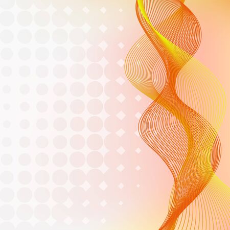 Orange grid lines on pink background illustrationのイラスト素材