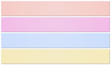 Four banner template with four colors of cardboard papers illustration.のイラスト素材