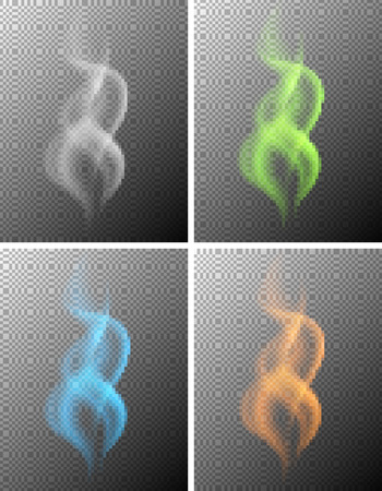 Background template with colorful smokes illustrationのイラスト素材