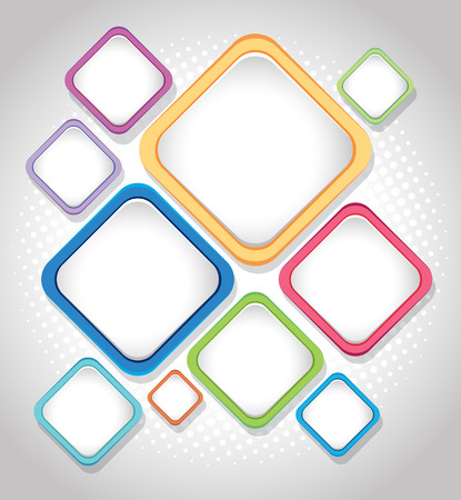 Background design with colorful squares illustrationのイラスト素材