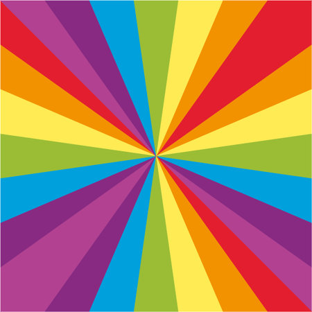 Background design with rainbow beams illustrationのイラスト素材