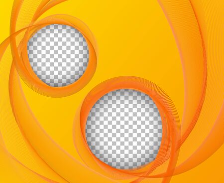 Background template with orange pattern illustrationのイラスト素材
