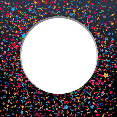 Border template with colorful papers illustrationのイラスト素材
