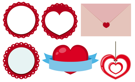 Label designs for valentine day illustrationのイラスト素材