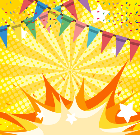 Background design with flags and stars illustrationのイラスト素材