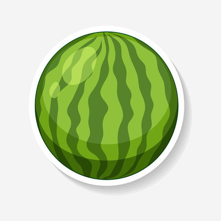 Sticker design with watermelon illustrationのイラスト素材