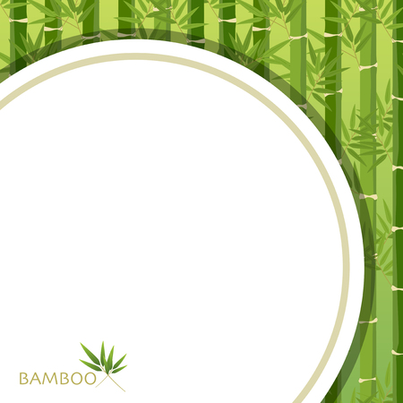 A Green Bamboo Background Template illustrationのイラスト素材
