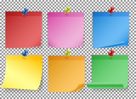 Paper Note with Different Color illustration.のイラスト素材