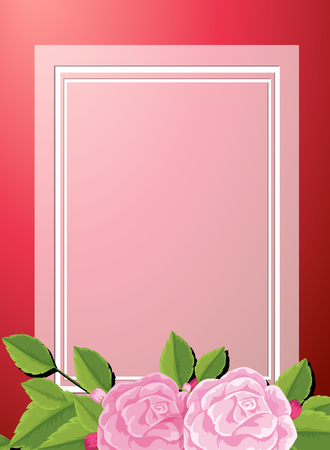 A Cute Pink Flower Template illustrationのイラスト素材