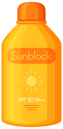 A Sunblock on White Background illustrationのイラスト素材