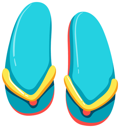 Colourful Sandal on White Background illustrationのイラスト素材