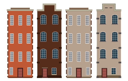 A Set of Dutch Building illustrationのイラスト素材