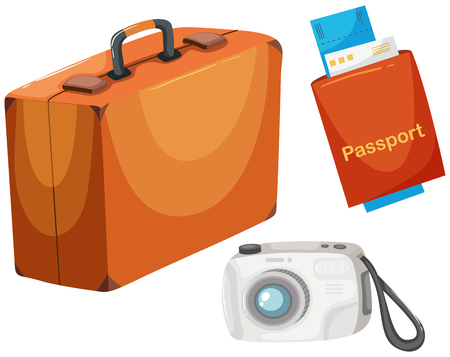 Set diferent travel objects  illustrationのイラスト素材