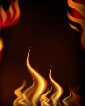 A Hot Fire Frame Tempate illustrationのイラスト素材