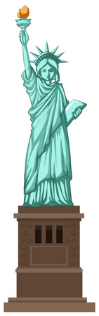 A New York  Statue of Liberty illustrationのイラスト素材
