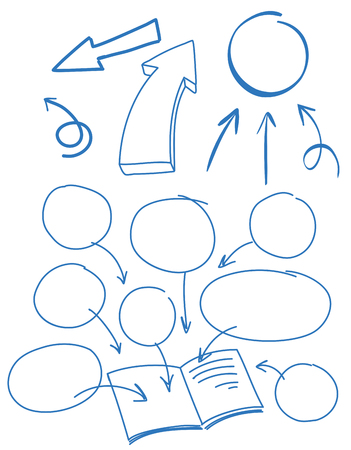 A Set of Doodle Symbol illustrationのイラスト素材