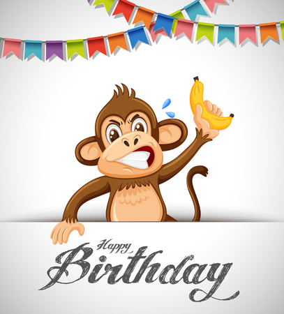 Happy birthday card templateのイラスト素材