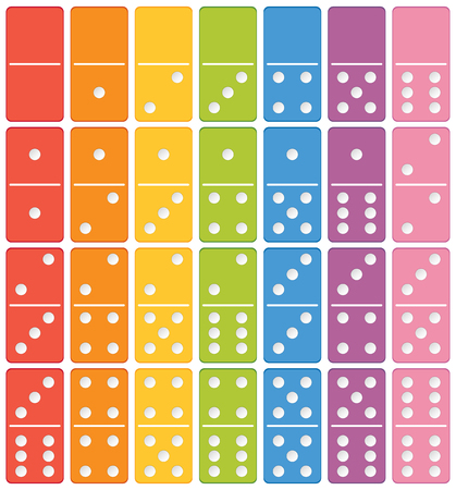 Colourful domino set element illustrationのイラスト素材