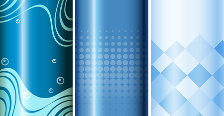 Set of blue background illustrationのイラスト素材