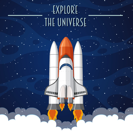 Explore the universe template illustrationのイラスト素材