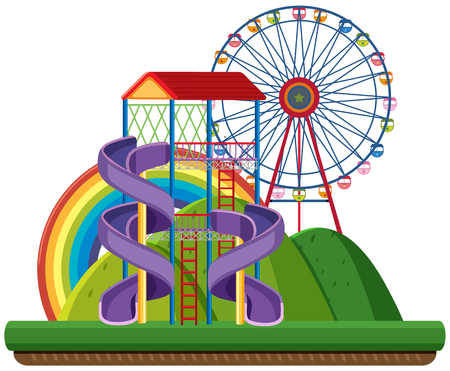 Isolated playground on white background illustrationのイラスト素材