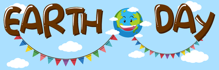 Earth day banner concept illustrationのイラスト素材