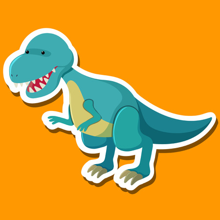 A tyrannosaurus cartoon character illustrationのイラスト素材