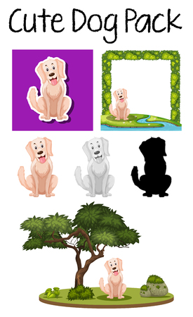 A pack of pack illustrationのイラスト素材