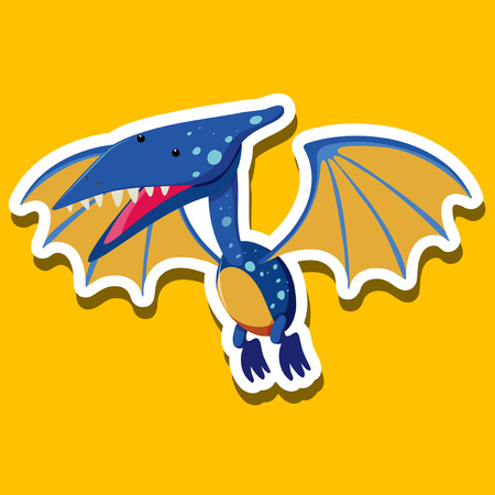 A Pteranodon sticker character illustrationのイラスト素材