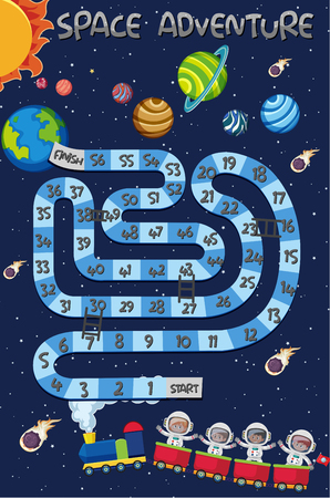 A space game template illustrationのイラスト素材