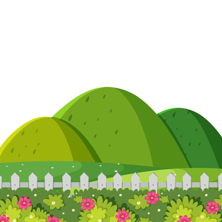 A rural game template illustrationのイラスト素材