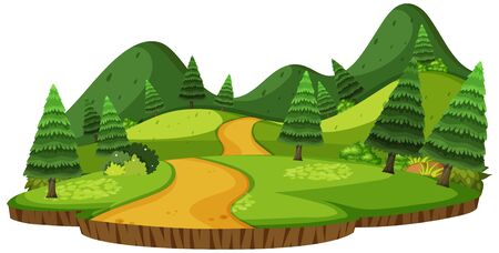 A simple nature scene  illustrationのイラスト素材