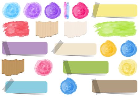 Set of isolated objects theme - banners illustrationのイラスト素材