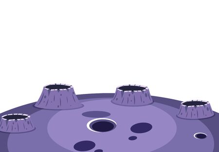 Scenery background of surface of planet illustrationのイラスト素材