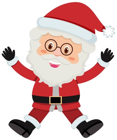Single character of Santa on white background illustrationのイラスト素材