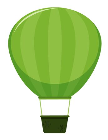 Single picture of balloon in green color illustrationのイラスト素材