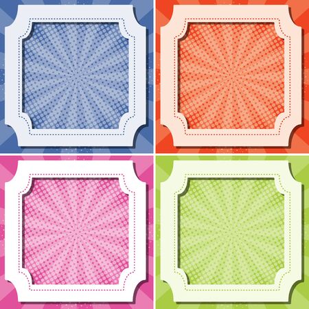 Background template with thick frame illustrationのイラスト素材
