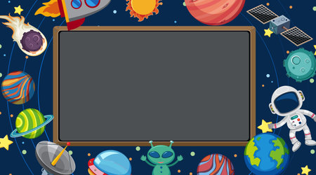 Border template with space in background illustrationのイラスト素材