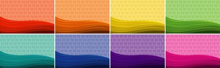 Background design with abstract patterns in many colors illustrationのイラスト素材