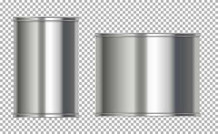 Aluminium cans with no label on it illustrationのイラスト素材