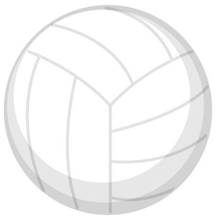 One volleyball on white background illustrationのイラスト素材