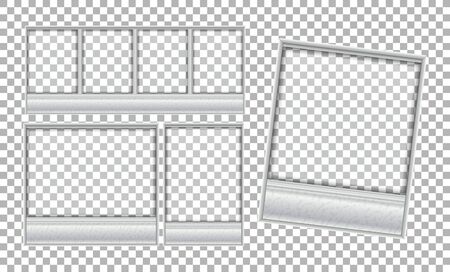 Photo frame template on transparent background illustrationのイラスト素材
