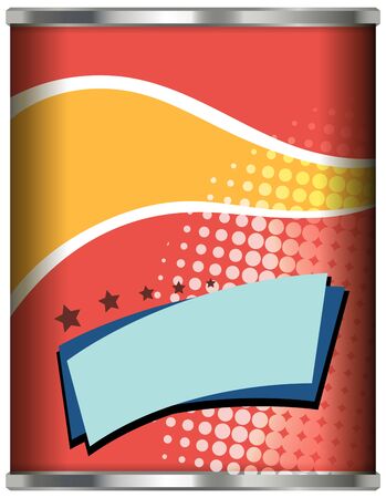 Canned food design template on white background illustrationのイラスト素材