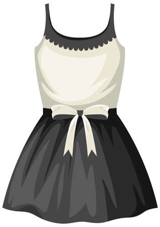 Cute dress on white background illustrationのイラスト素材