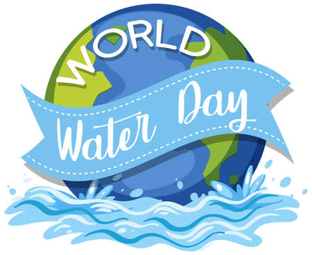 World water day icon illustrationのイラスト素材