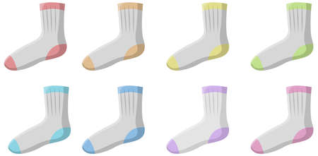 Set of different socks illustrationのイラスト素材