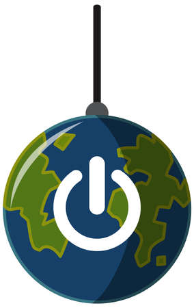 Earth Hour campaign logo or icon turn off your lights for our planet 60 minutes illustrationのイラスト素材