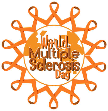 World Multiple Sclerosis Day  banner illustrationのイラスト素材