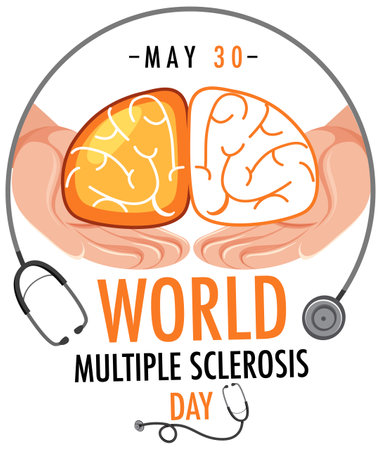 World Multiple Sclerosis Day or banner illustrationのイラスト素材